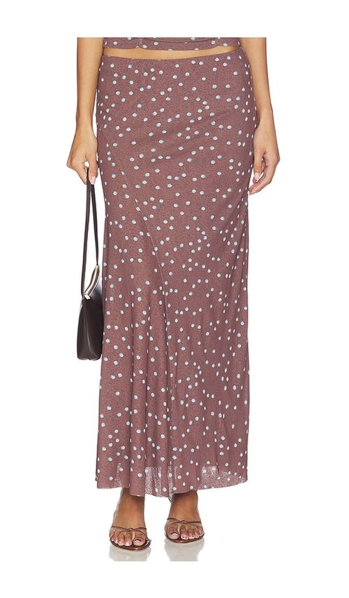 SOVERE Delilah Skirt in Brown,Blue. - L also in M, S