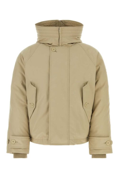 Polyester-Blend Padded Padded Jacket — Beige