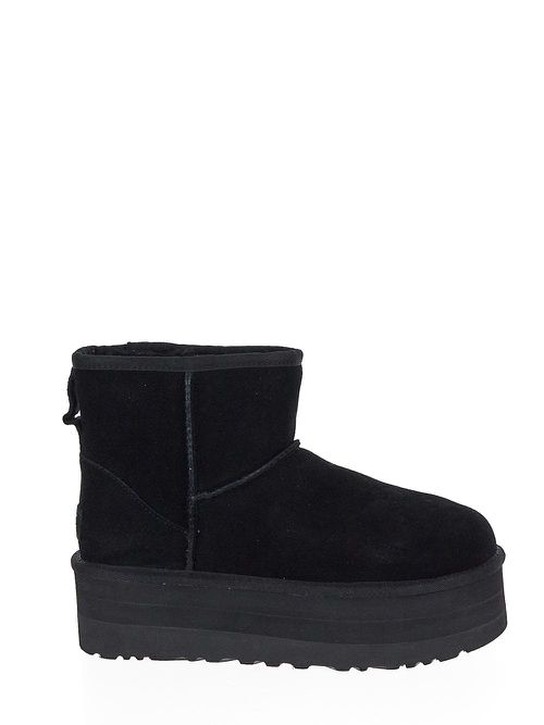 Ugg Classic Mini Platform Suede Women's Ankle Boots - - Women - - Black