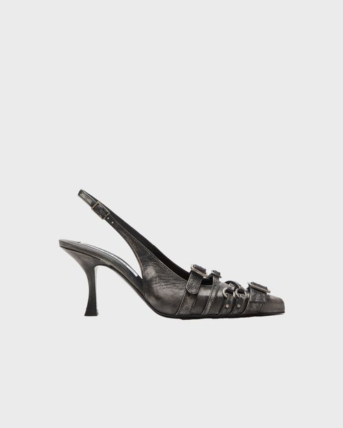 Acne Studios Heels Slingback Leather Black/White EUR