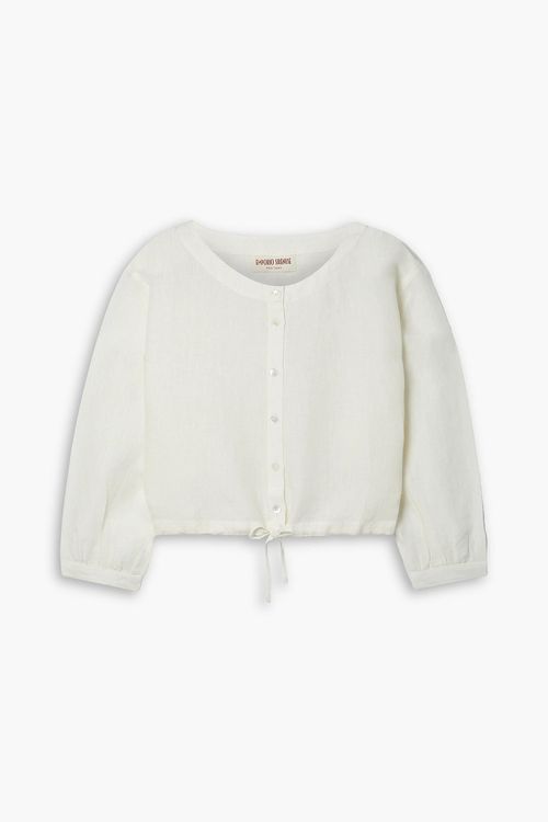 Jinny cropped linen top - White - IT 46