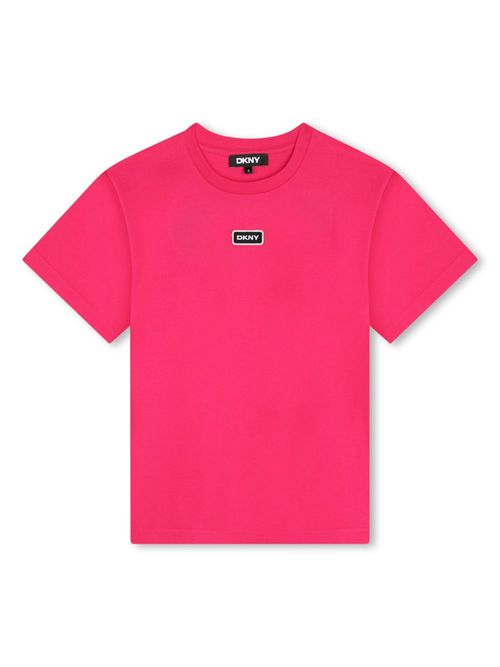 Logo-embroidered cotton T-shirt - Pink
