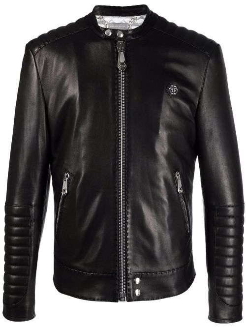 Iconic Plein leather jacket - Black