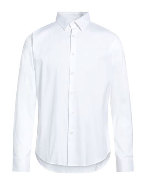Man Shirt White Size L Cotton, Nylon, Elastane