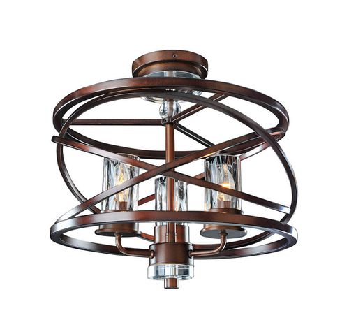 Eternity 3-Light Semi Flush in Etruscan Bronze