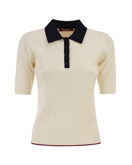 Off White Shirt Collar Sweater