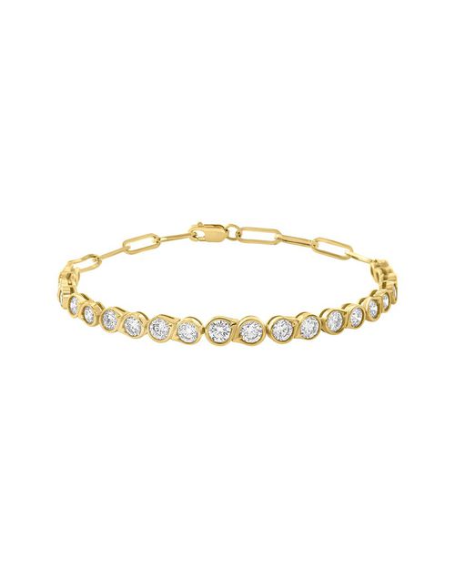 Gold Over Silver 3.18 ct. tw. Lab-Grown Diamond Bracelet
