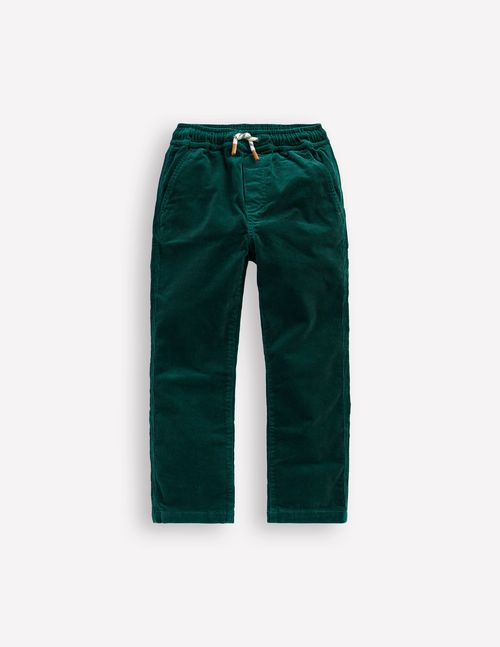 Slim Pull On Trousers Emerald Night Cord 