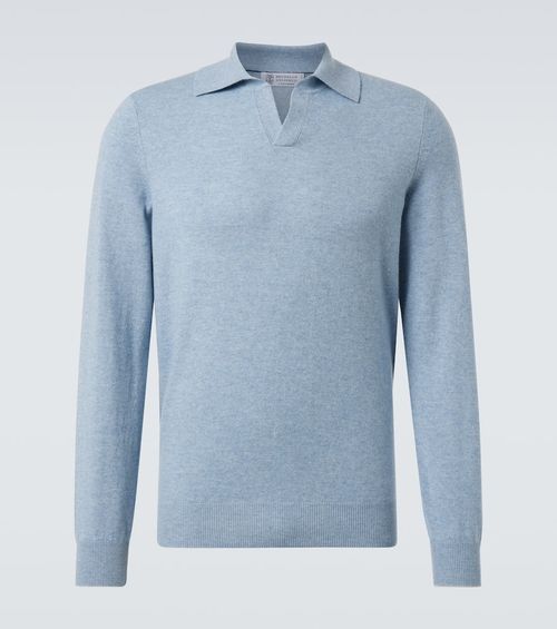 Cashmere polo sweater