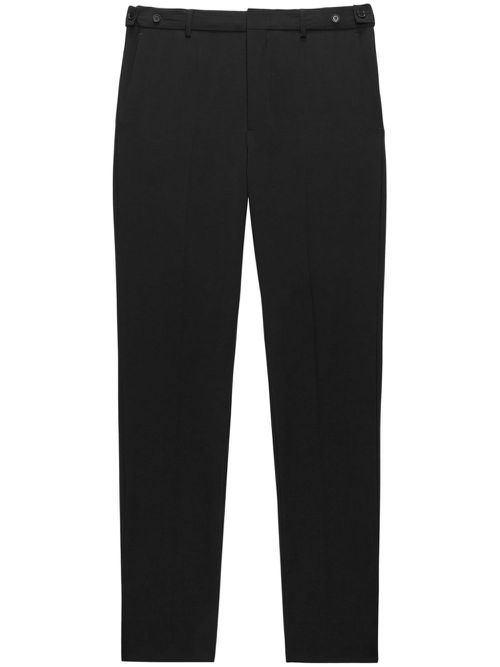 Tapered-legged tailored trousers - Black