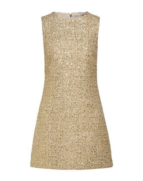 Woman Mini dress Gold Size 4 Polyester