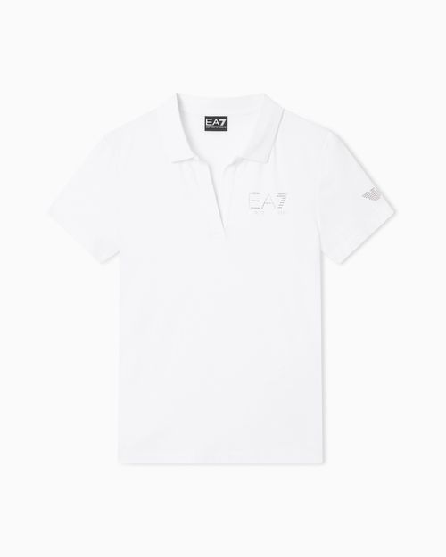 Evolution short-sleeved polo shirt in a cotton and modal blend