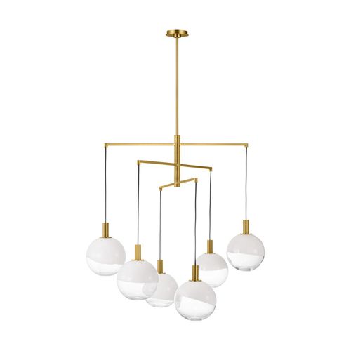 Burnished Brass Chandelier from the Torian Collection
