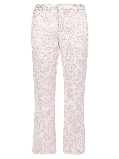 Light Pink Cropped Flared Trousers