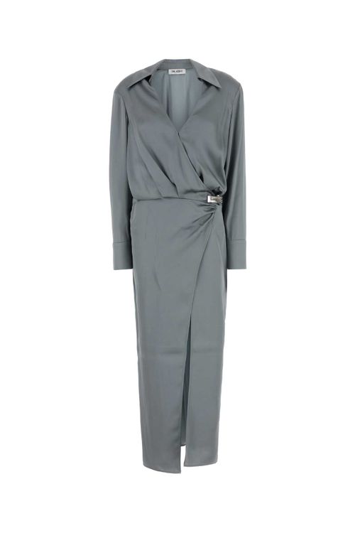 Viscose Wrap Dress — Gray