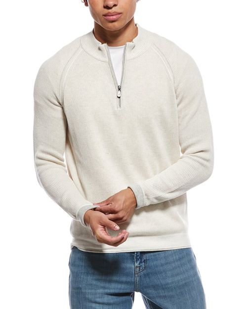 English Rib 1/4-Zip Mock Neck Sweater