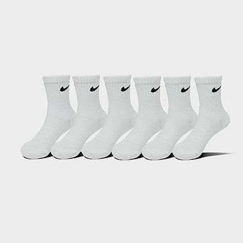 Kids Toddler Dri-FIT Crew Socks (6-Pack) in White