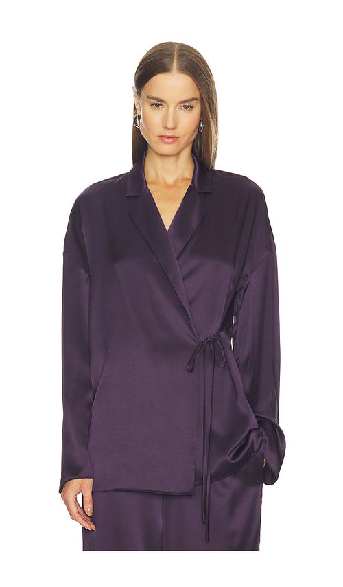 SRG Finley Silk Top in Dark Plum. L also in XS