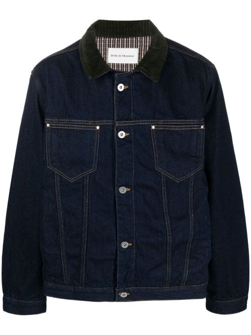 Logo-patch denim jacket - Blue