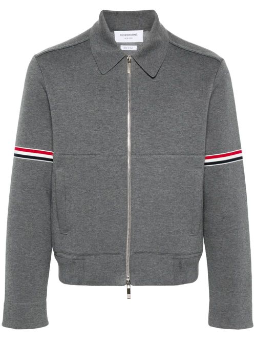 RWB-stripe zip-up jacket - Grey