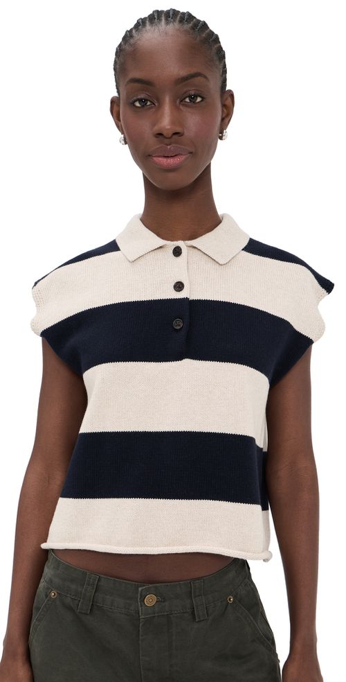 Zoella Pullover Oat/Navy