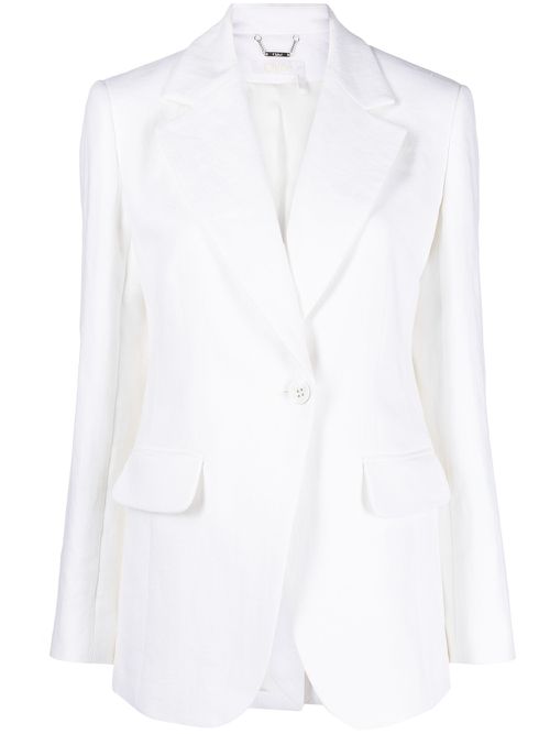 Single-breasted blazer - White