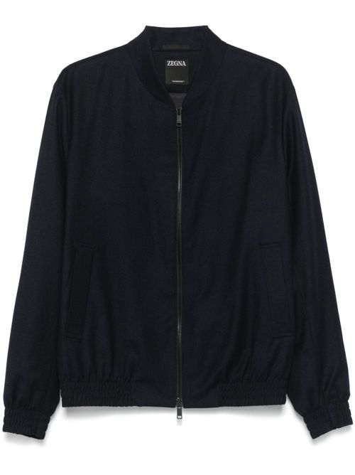 Wool bomber jacket - Blue