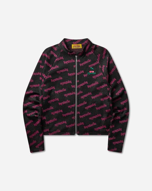 Women s Cherry Embroidered Jacket Black