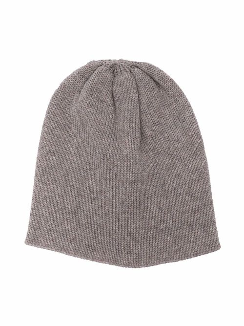 Ribbed-knit beanie - Brown