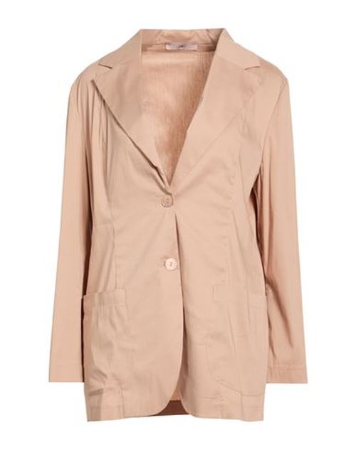 Woman Blazer Light brown Size 10 Cotton, Polyamide, Elastane