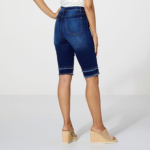 New Classic Stretch Denim Bermuda Short - Blue