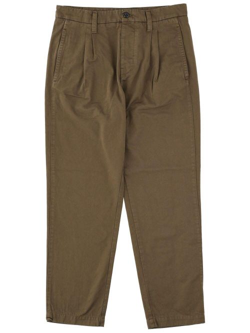 Garment-Dyed Cotton Trousers — Green