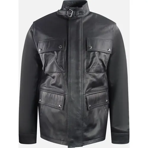 Men's Belstaff Black Grant Leather Jacket - : Regular