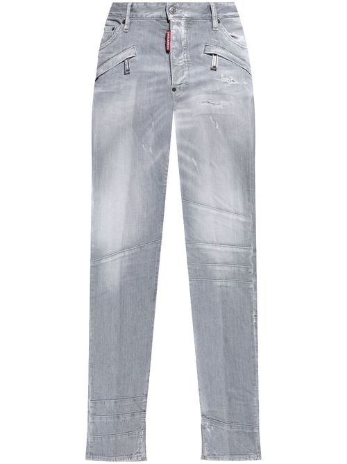 Distressed-effect jeans - Grey