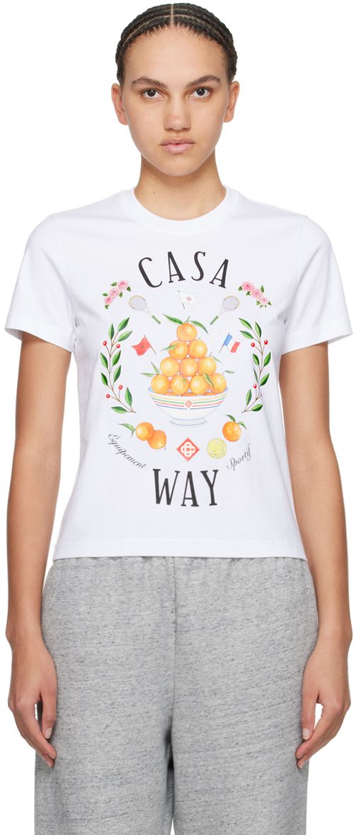 Casablanca White 'Casa Way' T-Shirt