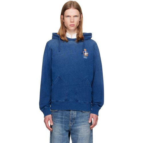 Indigo Polo Bear Terry Hoodie