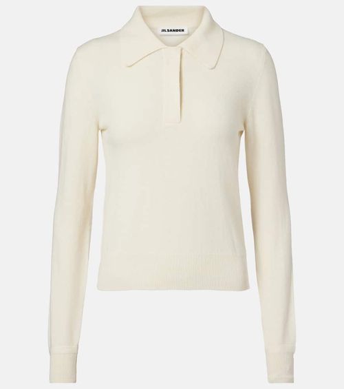 Virgin wool polo sweater