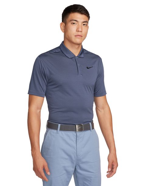 Men's Relaxed Fit Core Dri-fit Short Sleeve Golf Polo Shirt - Light Carbon/midnight Navy/(black)