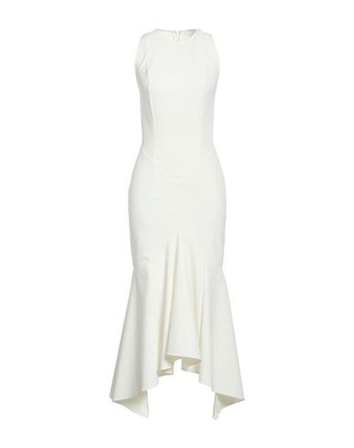 Woman Midi dress White Size 2 Polyester, Elastane