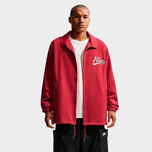 Men's Sportswear Club Coaches Jacket in Team Crimson/Light Khaki