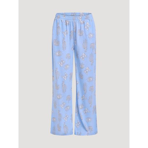 Women's Printed Pajama Pants in Blue