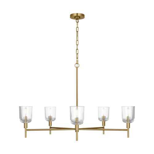 Burnished Brass Chandelier from the Hartley Collection