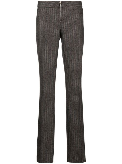 Low-rise wool trousers - Grey