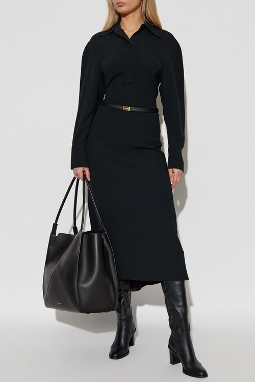 Dress With Collar, Women's, Black
