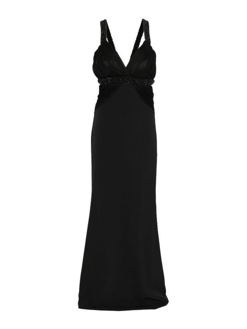 Elegant dress with black rhinestones black