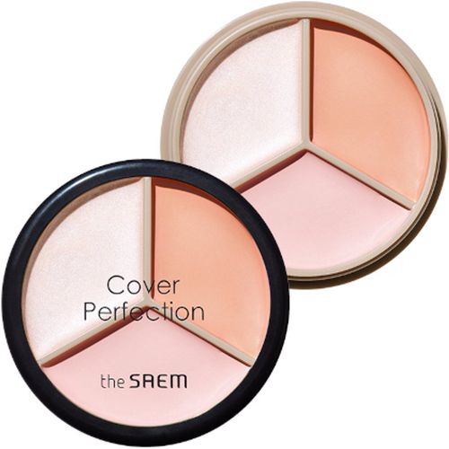 The Saem - Cover Perfection Triple Pot Concealer - 4.5g*3 - 05 Dark Up Beige