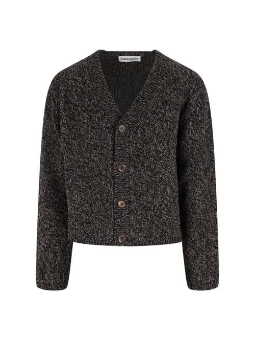 Twist Moulined Wool Sweater with Mother-of-Pearl Buttons