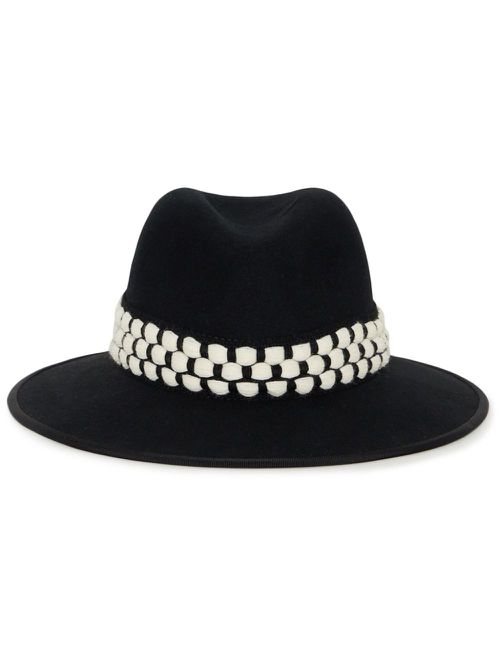 Christopher ribbon-band fedora - Black