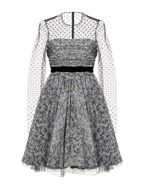 Woman Mini dress Light grey Size 6 Silk, Polyamide