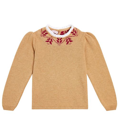 Lidia wool-blend intarsia sweater